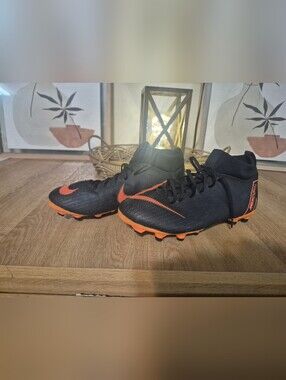 Nike Mercurial Black & Orange Soccer Cleats